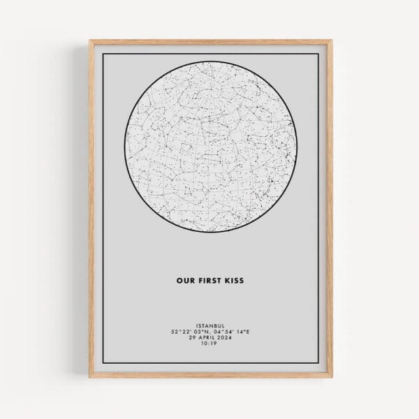 Starmap poster grey